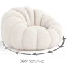 Gepolsterter Sitzsack-Sessel - Weißer Bouclé - Rubi image 7