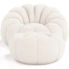 Gepolsterter Sitzsack-Sessel - Weißer Bouclé - Rubi image 7