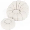 Gepolsterter Sitzsack-Sessel - Weißer Bouclé - Rubi image 7
