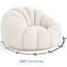 Gepolsterter Sitzsack-Sessel - Weißer Bouclé - Rubi image 7