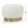 Luxuriöser Fußstuhl Pouf - Weißer Bouclé - Luxe image 7