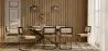 Pack Esstisch aus Holz im Industriedesign (220cm) & 8 Rattan-Esszimmerstühle mit Samtpolsterung - Puila image 7