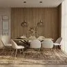 Pack Esstisch aus Holz im Industriedesign (220cm) & 8 gepolsterte Bouclé-Esszimmerstühle - Evelyne image 7
