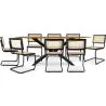Pack Industrial Design Esstisch aus Holz (220cm) & 8 Rattan-Esszimmerstühle - Bastral image 7