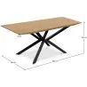 Pack Industrial Design Esstisch aus Holz (220cm) & 8 Rattan-Esszimmerstühle - Bastral image 7