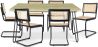Pack Industrial Design Esstisch 150cm & 6 Rattan-Esszimmerstühle - Bastral image 7