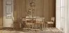 Packung Industrial Design Esstisch 150cm & 6 Rattan-Esszimmerstühle - Samtpolsterung - Martha image 7