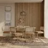 Packung Industrial Design Esstisch 150cm & 6 Rattan-Esszimmerstühle - Samtpolsterung - Martha image 7