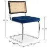 Packung Industrial Design Esstisch 150cm & 6 Rattan-Esszimmerstühle - Samtpolsterung - Hyre image 7