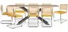 Packung Esstisch aus Holz im Industriedesign (200cm) & 8 Rattan-Esszimmerstühle - Samtpolsterung - Martha image 7