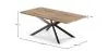 Packung Esstisch aus Holz im Industriedesign (200cm) & 8 Rattan-Esszimmerstühle - Samtpolsterung - Martha image 7