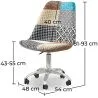  Drehbarer Bürostuhl - Patchwork-Polsterung - Patty image 7