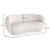 Gebogener 3-Sitzer-Bouclé-Stoffsofa - Curvy image 7