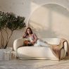 Gebogener 3-Sitzer-Bouclé-Stoffsofa - Curvy image 7