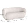 Gebogener 3-Sitzer-Bouclé-Stoffsofa - Curvy image 7