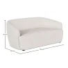 Gebogener 2-Sitzer-Bouclé-Stoffsofa - Bold image 7