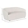 Gebogener 2-Sitzer-Bouclé-Stoffsofa - Bold image 7