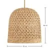 Rattan-Deckenlampe - Boho Bali Design Pendelleuchte - 50cm - Rava image 7