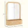Wandspiegel mit Rattanrahmen - Bali Boho Stil - Amara image 7