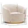 Sessel mit gebogenem Design - Bezug aus Samt - Herina image 7
