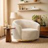 Sessel mit gebogenem Design - Bezug aus Samt - Herina image 7