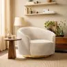 Sessel mit gebogenem Design - Bezug aus Samt - Herina image 7