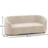3/4-Sitzer-Sofa mit Samtbezug - Herina image 7