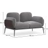 2-Sitzer-Sofa - Samtbezug - Vandan image 7