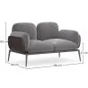 2-Sitzer-Sofa - Samtbezug - Vandan image 7