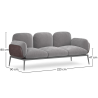 3-Sitzer-Sofa - Bezug aus Samt - Vandan image 7