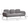3-Sitzer-Sofa - Bezug aus Samt - Vandan image 7