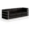3-Sitzer Sofa - Bezug aus veganem Leder - Lecur image 7