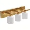 Gealterte goldene Wandleuchte - 3-Licht-Applikation - Violett image 7