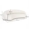 Gebogener Bouclé-Stoffsofa - 3/4 Sitzplätze - Souta image 7