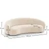 Gebogener Samtsofa - 3/4 Sitze - Souta image 7