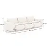 3-Sitzer Sofa - Bouclé-Stoffbezug - Wers image 7