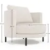 Designer-Sessel - Bezogen mit Bouclé-Stoff - Maura image 7