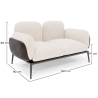 2-Sitzer-Sofa - Bezug aus Bouclé-Stoff - Vandan image 7