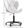  Bürostuhl mit Rädern - Drehstuhl - Kunstlederbezug - Schwarzes Wito-Gestell image 7