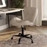 Bürostuhl mit Rädern - Drehstuhl - Bezogen mit Bouclé-Stoff - Schwarzes Wito-Gestell image 7