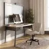 Bürostuhl mit Rädern - Drehstuhl - Bezogen mit Bouclé-Stoff - Schwarzes Wito-Gestell image 7
