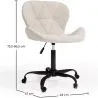 Bürostuhl mit Rädern - Drehstuhl - Bezogen mit Bouclé-Stoff - Schwarzes Wito-Gestell image 7