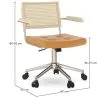 Rattan-Bürostuhl - Drehbar - Goner image 7