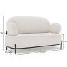 2/3-Sitzer Sofa - Bezug aus Bouclé-Stoff - Baman image 7