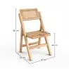 Klappbarer Holz-Rattan-Esszimmerstuhl - Umbra image 7
