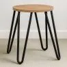 Hairpin Hocker - 42cm - Helles Holz und Metall image 7