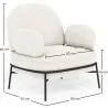 Designer-Sessel - Bezogen mit Bouclé-Stoff - Alia image 7
