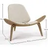 Designer-Sessel - Skandinavischer Sessel - Stoffbezug - Lucy image 7