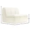 Gerades Modulsofa - Bezogen mit Bouclé-Stoff - Herridon image 7
