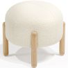  Niedriger Hocker Gepolstert in Bouclé - Curve image 7